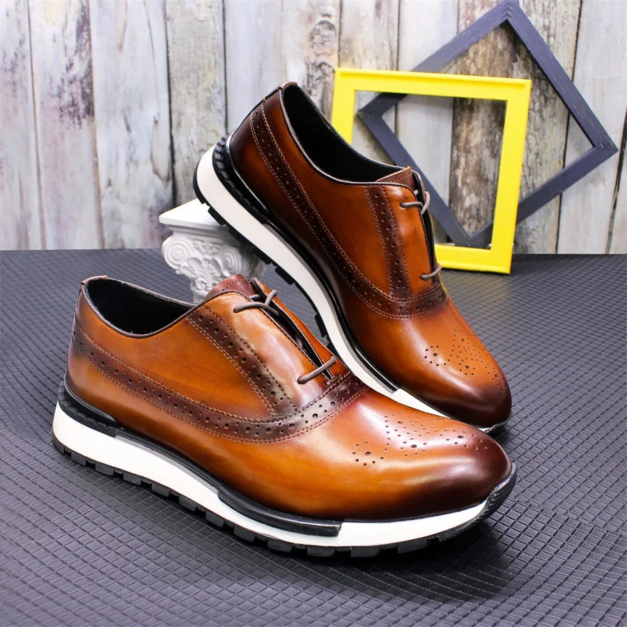 Men's Monk Strap Leather Shoes