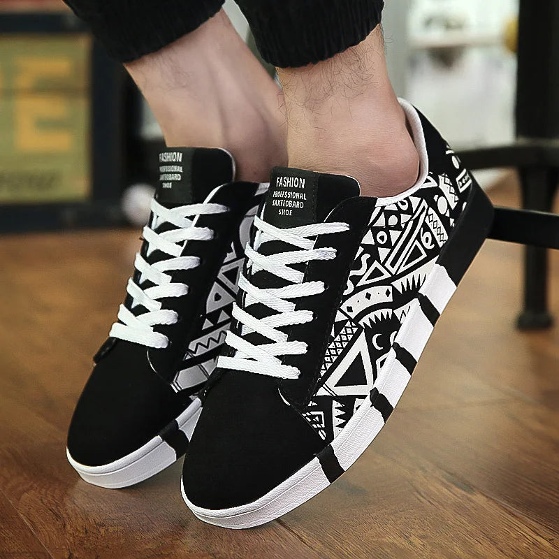 Graffiti-Style Casual Sneakers