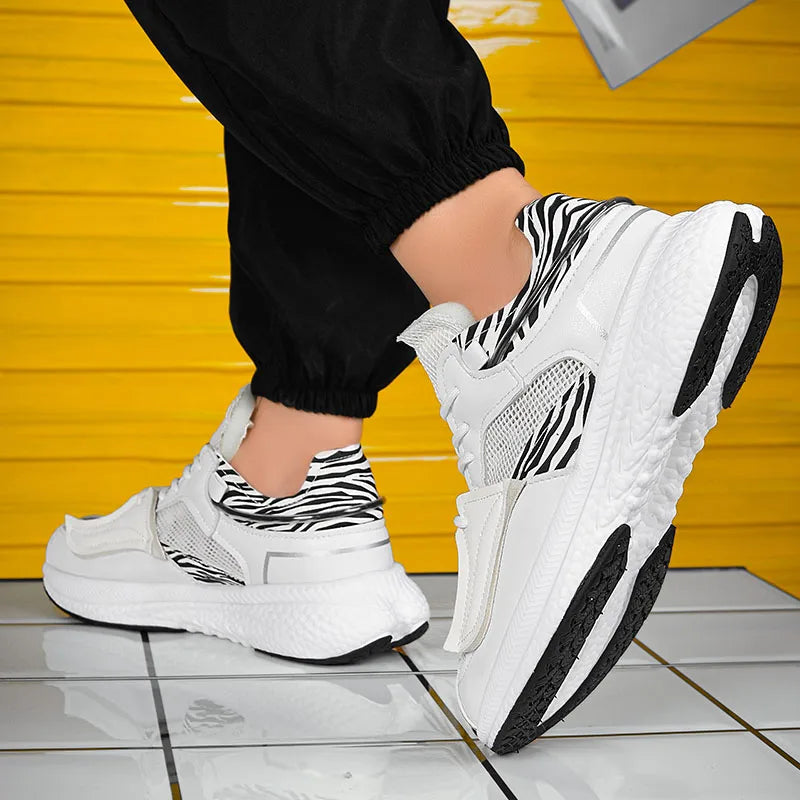 Men's White Luxury Running Sneakers