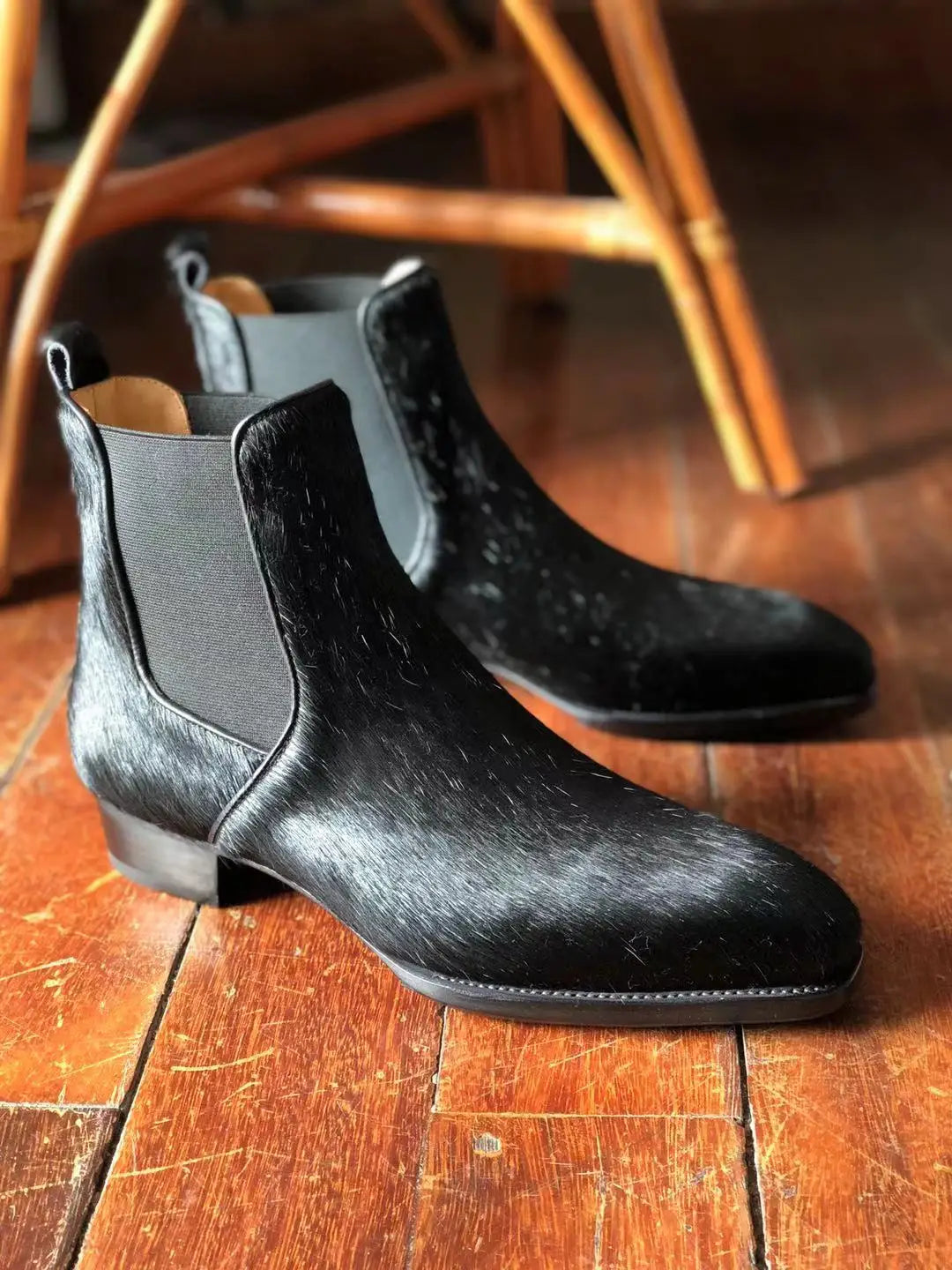 Horse Hair Chelsea Boots