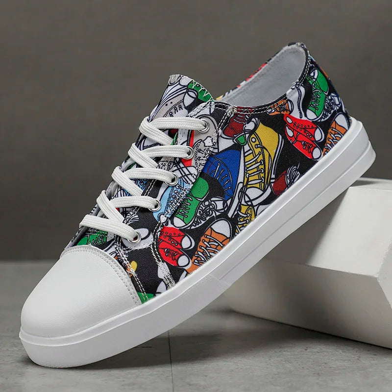 Graffiti-Style Casual Sneakers