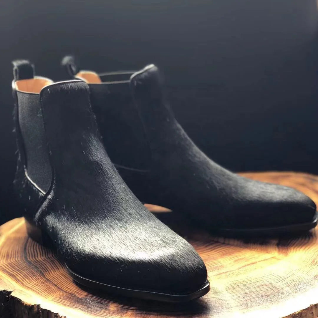 Horse Hair Chelsea Boots