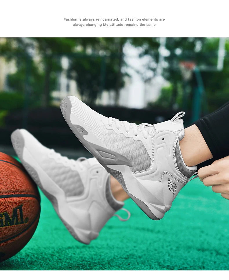 Men's Basketball Shoes Breathable Non-Slip Sneakers Fashionable Sports