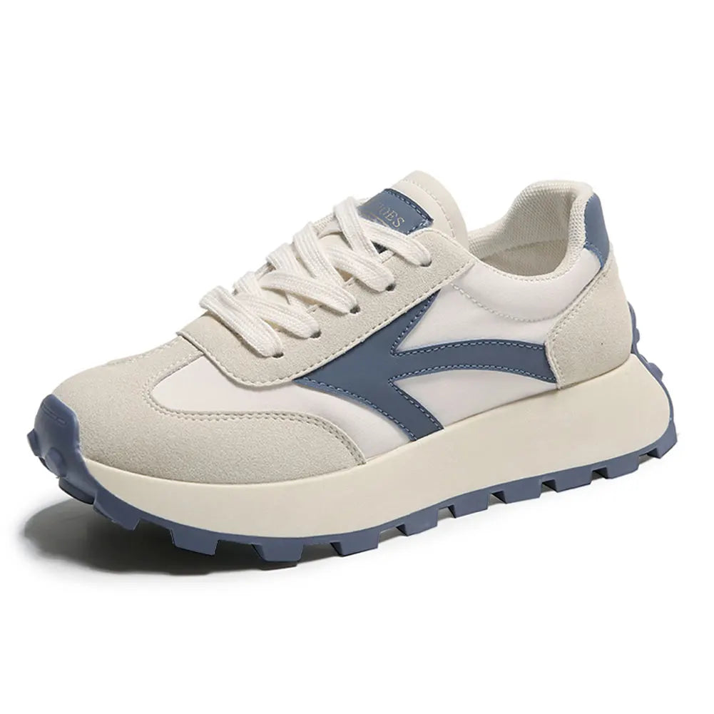 Women Lightweight Running Sneakers Comfortable Casual Walking Shoes Breathable Lace Up Sneakers Patchwork for Running Hiking