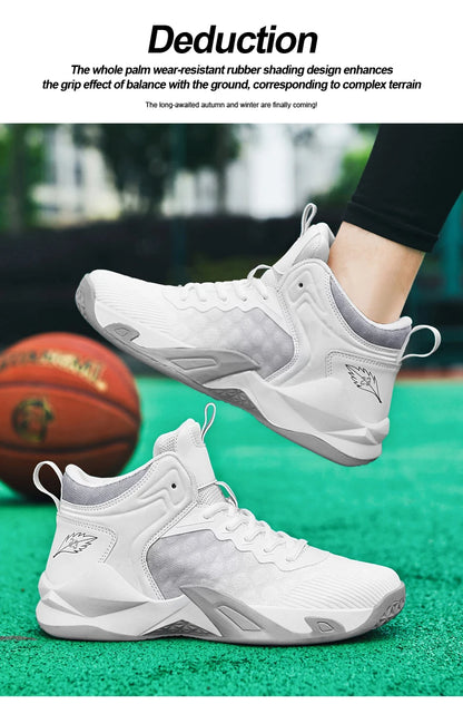 Men's Basketball Shoes Breathable Non-Slip Sneakers Fashionable Sports