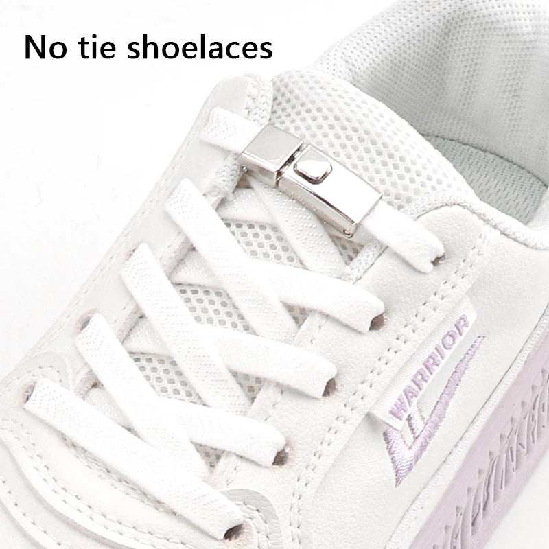 Elastic Laces Sneakers Press Lock