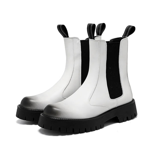 White Chelsea Winter Boots