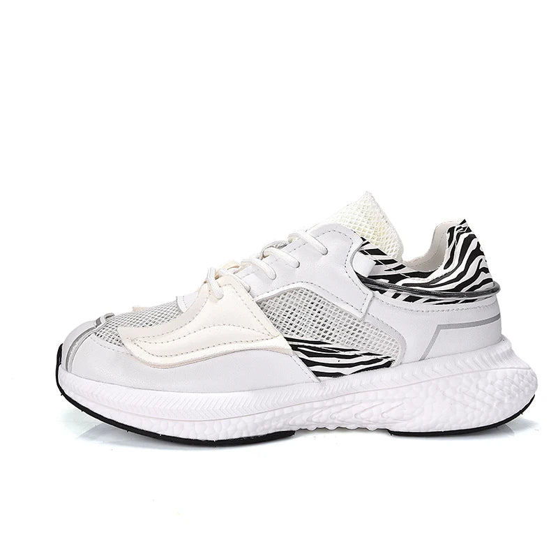 Men's White Luxury Running Sneakers