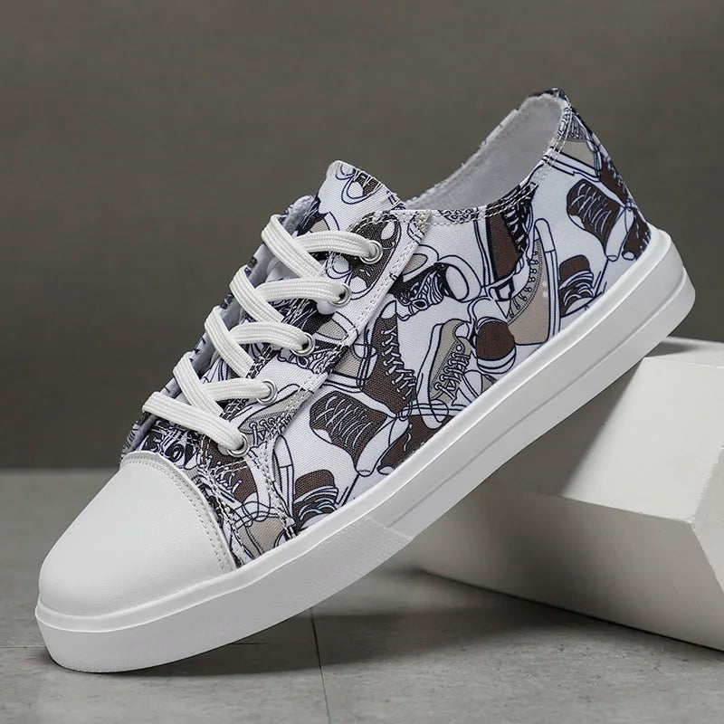 Graffiti-Style Casual Sneakers