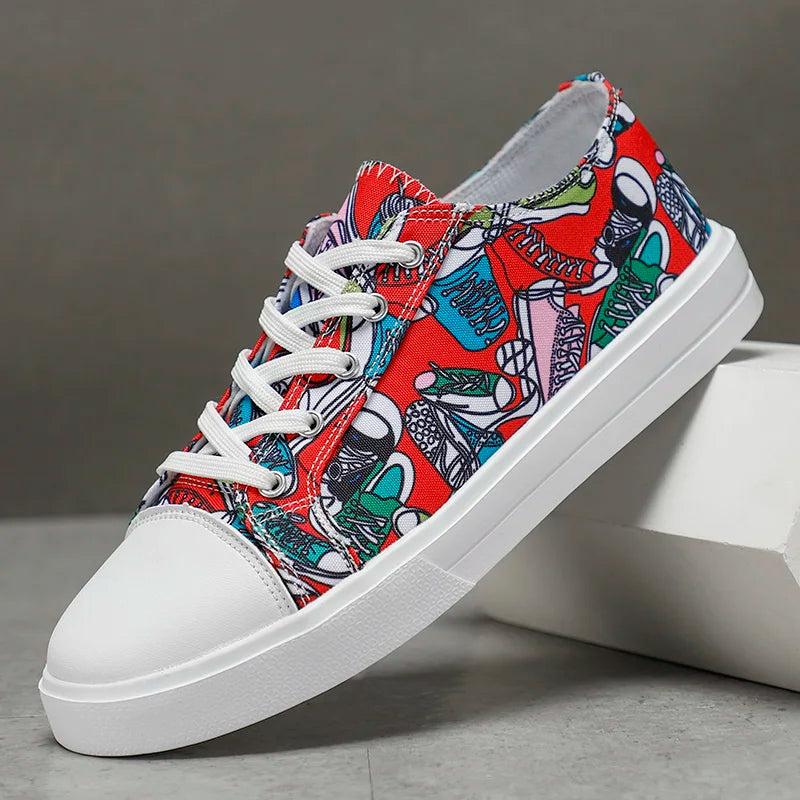 Graffiti-Style Casual Sneakers