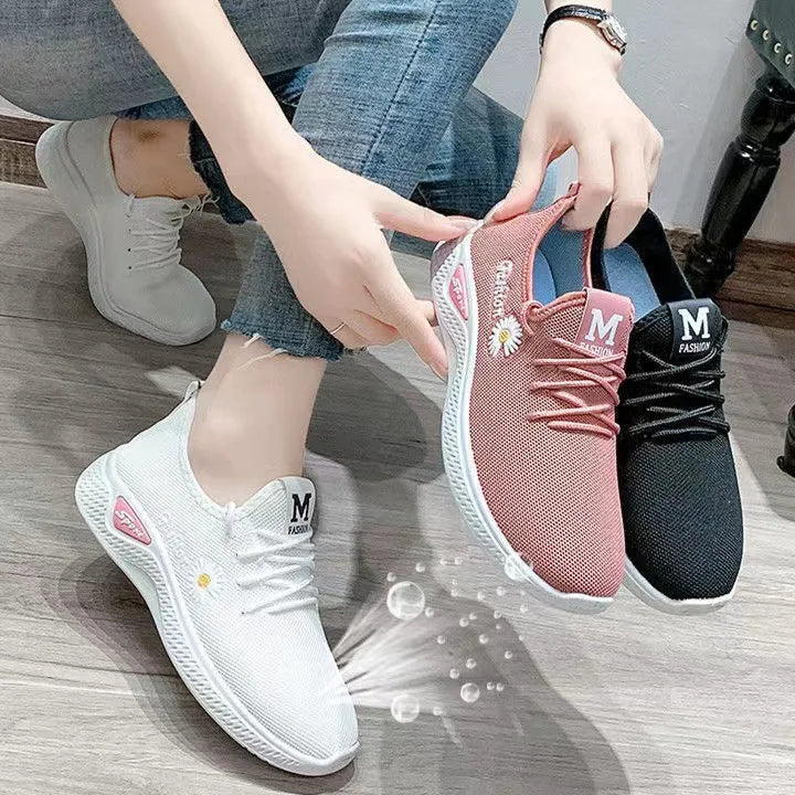 Breathable Mesh Platform Workout Sneakers