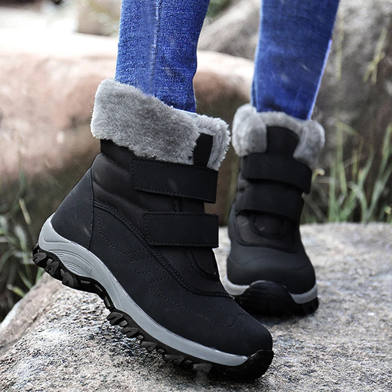 Women's Waterproof Fur Hiking Boots