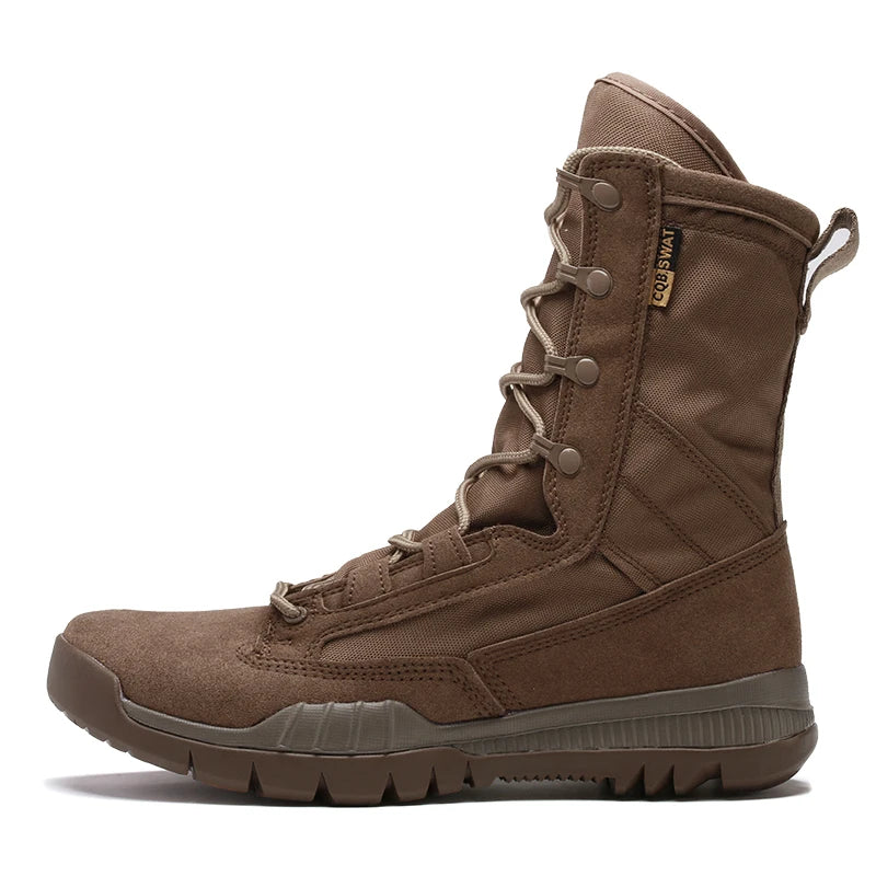 Men's Brown Tactical Snow Boots